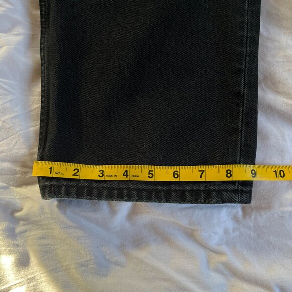 Zara High-waisted Straight Jeans Black Size 12 - Picture 14 of 15